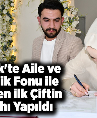 Bilecik'te Aile ve Gençlik Fonu ile evlenen ilk çiftin nikahı yapıldı