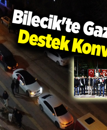 Bilecik'te Gazze'ye Destek Konvoyu