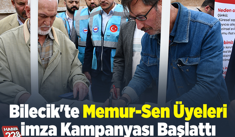 Bilecik’te Memur-Sen üyeleri imza kampanyası başlattı