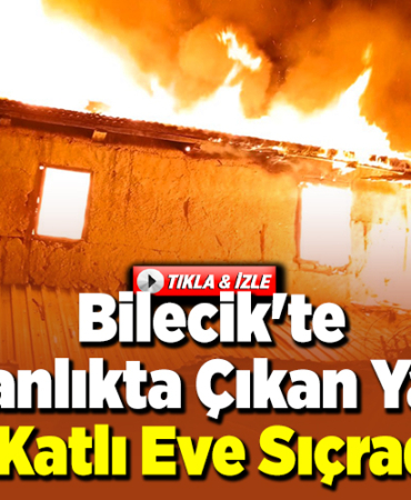 Bilecik'te samanlıkta çıkan yangın 3 katlı eve sıçradı!