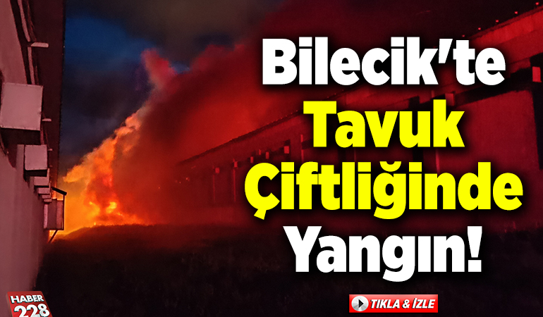 Bilecik’te tavuk çiftliği yangında hasar gördü
