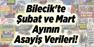 Bilecik'te Şubat ve Mart Ayının Asayiş Verileri!