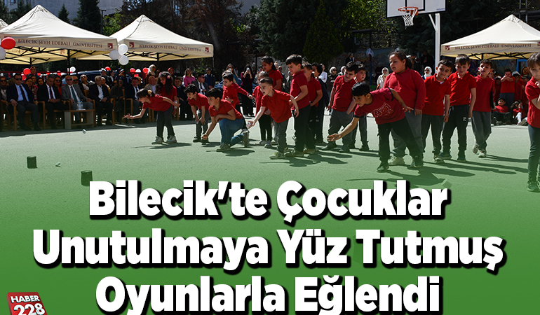 Bilecik’te çocuklar unutulmaya yüz tutmuş oyunlarla eğlendi