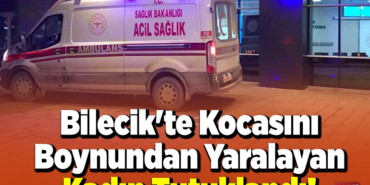 Bilecik'te kocasını boynundan yaralayan kadın tutuklandı