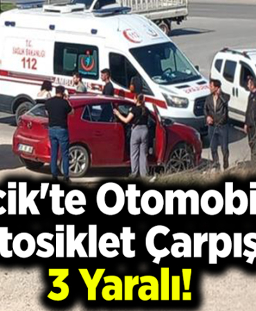 Bilecik'te otomobil ile motosikletin çarpış