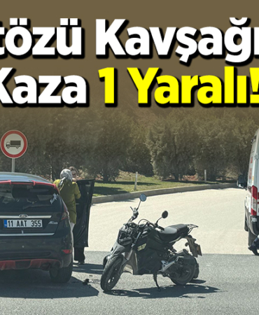 Pelitözü Kavşağında Kaza 1 Yaralı!