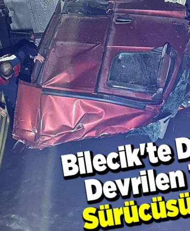 Bilecik'te dereye devrilen tırın sürücüsü öldü