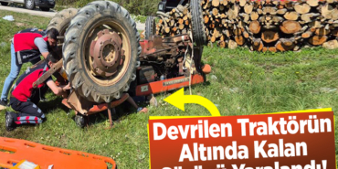 Bilecik'te devrilen traktörün sürücüsü yaralandı