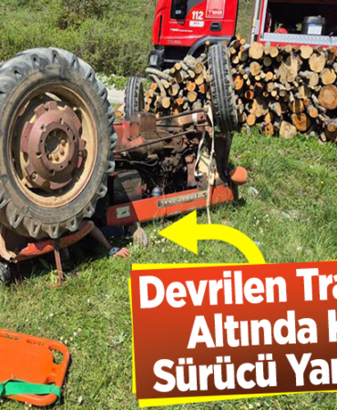 Bilecik'te devrilen traktörün sürücüsü yaralandı