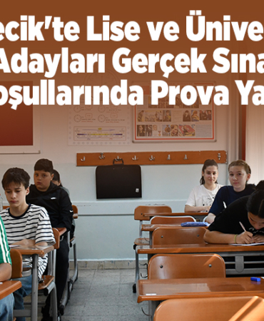 Bilecik'te lise ve üniversite adayları gerçek sınav koşullarında prova yaptı
