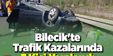 Bilecik'te trafik kazalarında 3 kişi yaralandı