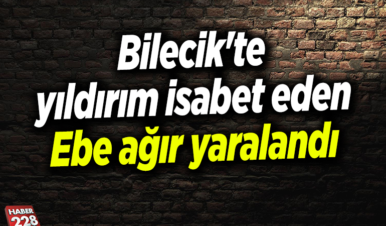 Bilecik’te yıldırım isabet eden ebe ağır yaralandı
