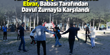 Türkiye şampiyonu tekvandocu Ebrar, babası tarafından davul zurnayla karşılandı