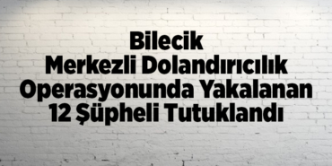 Bilecik merkezli dolandırıcılık operasyonunda yakalanan 12 şüpheli tutuklandı