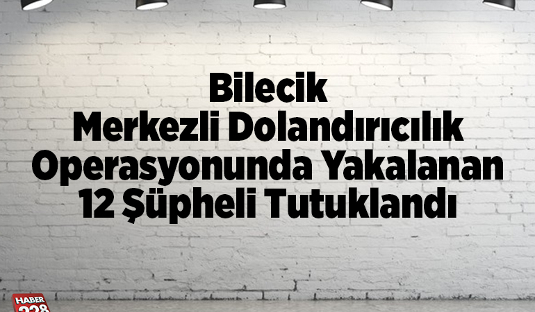 Bilecik merkezli dolandırıcılık operasyonunda yakalanan 12 şüpheli tutuklandı