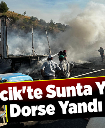 Bilecik'te Sunta Yüklü Dorse Yandı