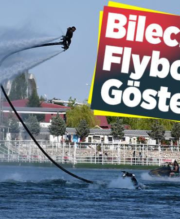 Bilecik'te flyboard gösterisi yapıldı