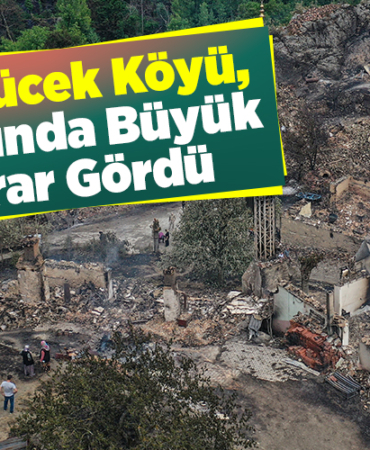Köprücek köyü, yangında büyük zarar gördü
