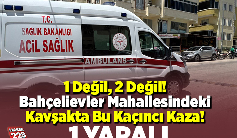 Bahçelievler Mahallesindeki Sanayi Kavşağında Kaza 1 Yaralı
