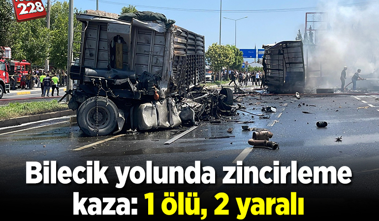 Bilecik yolunda zincirleme kaza: 1 ölü, 2 yaralı