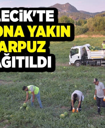 BİLECİK'TE 50 TONA YAKIN KARPUZ DAĞITILDI