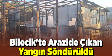 Bilecik'te arazide çıkan yangın söndürüldü