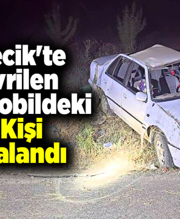 Bilecik'te devrilen otomobildeki 3 kişi yaralandı