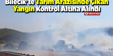 Bilecik'te tarım arazisinde çıkan yangın kontrol altına alındı