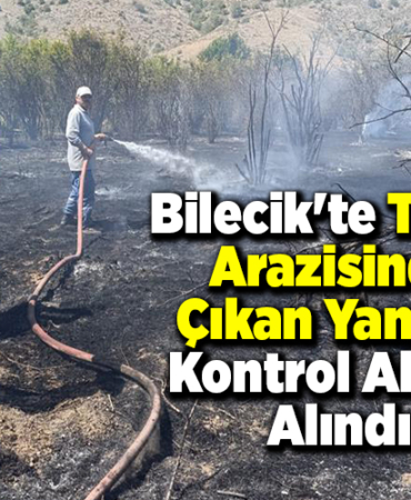 Bilecik'te tarım arazisinde çıkan yangın kontrol altına alındı