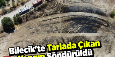 Bilecik'te tarlada çıkan yangın söndürüldü
