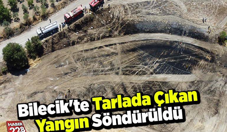 Bilecik’te tarlada çıkan yangın söndürüldü