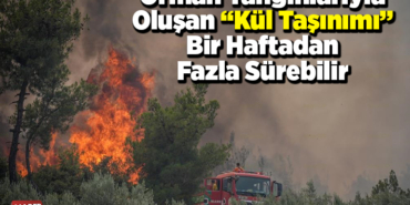 Orman yangınlarıyla oluşan ül taşınımı bir haftadan fazla sürebilir