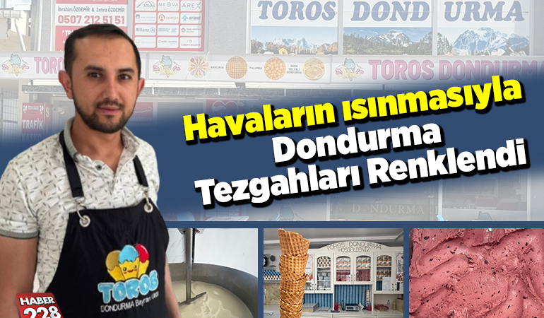 Havaların ısınmasıyla dondurma tezgahları renklendi