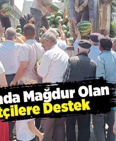 Yangında mağdur olan çiftçilere destek