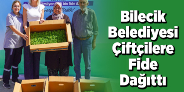 Bilecik Belediyesi çiftçilere fide dağıttı