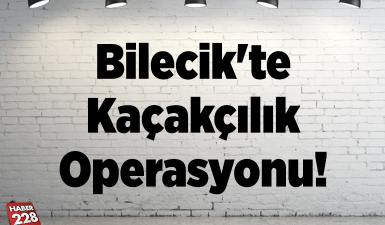 Bilecik’te kaçakçılık operasyonu!