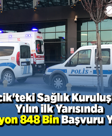 Bilecik'teki sağlık kuruluşlarına yılın ilk yarısında 1 milyon 848 bin başvuru yapıldı