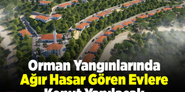 Orman yangınlarında ağır hasar gören evlere konut yapılacak