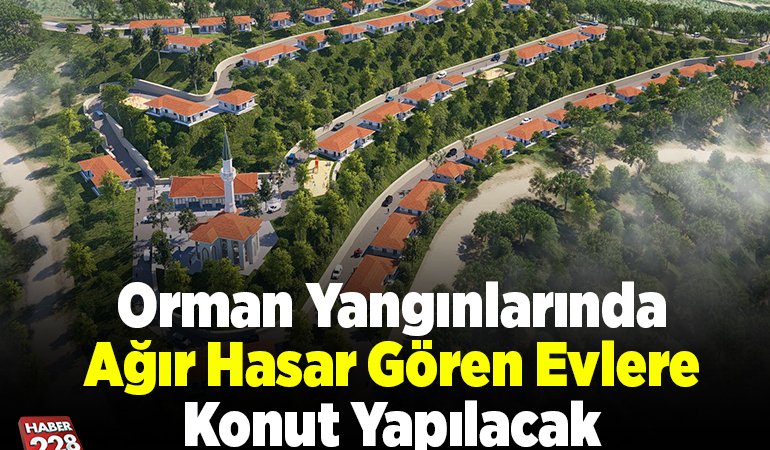 Orman yangınlarında ağır hasar gören evlere konut yapılacak