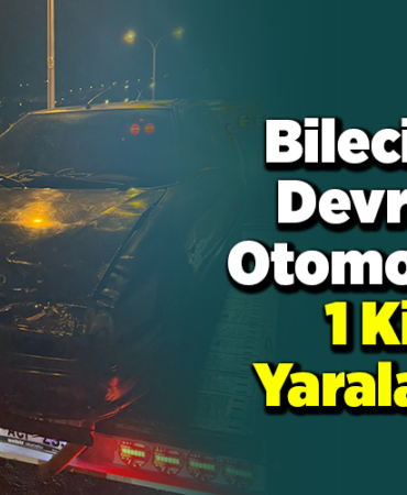 Bilecik'te Devrilen Otomobilde 1 Kişi Yaralandı!