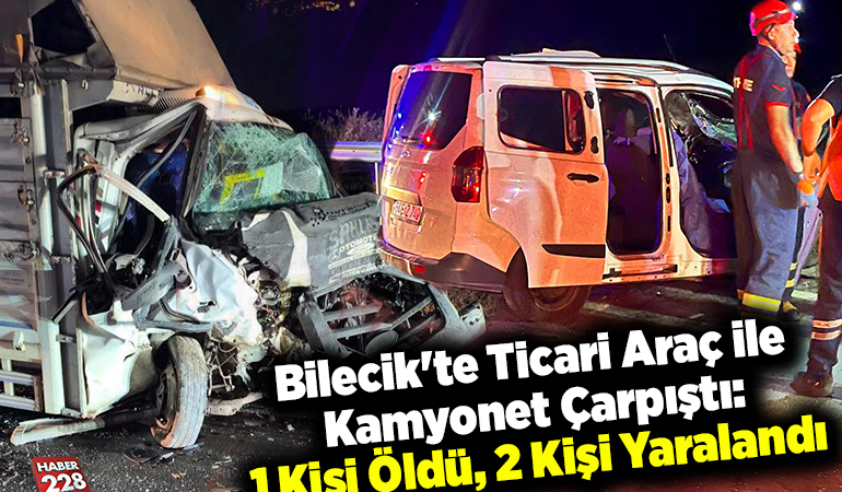 Bilecik’te Ticari Araç ile Kamyonet Çarpıştı 1 Kişi Öldü, 2 Kişi Yaralandı