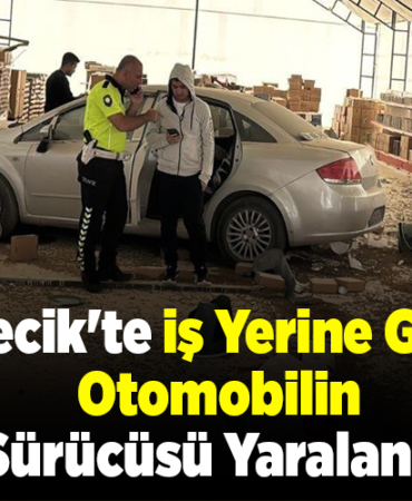 Bilecik'te iş yerine giren otomobilin sürücüsü yaralandı