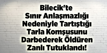 Bilecik'te sınır anlaşmazlığı nedeniyle tartıştığı tarla komşusunu darbederek öldüren zanlı tutuklandı