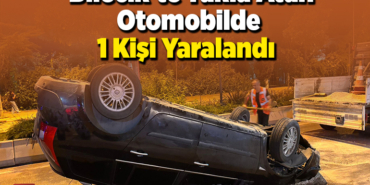 Bilecik'te takla atan otomobilde 1 kişi yaralandı