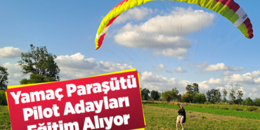 Yamaç paraşütü pilot adayları eğitim alıyor