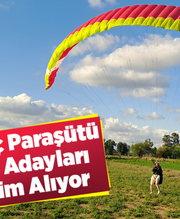 Yamaç paraşütü pilot adayları eğitim alıyor
