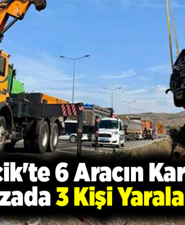 Bilecik'te 6 aracın karıştığı kazada 3 kişi yaralandı
