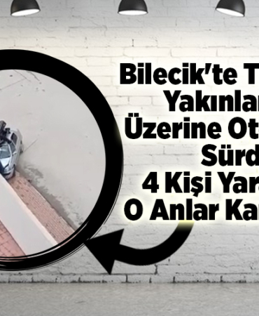 Bilecik'te Yartıştığı Yakınlarının Üzerine Otomobili Sürdü 4 Kişi Yaralandı Anlar Kamerada