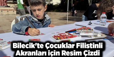 Bilecik'te çocuklar Filistinli akranları için resim çizdi