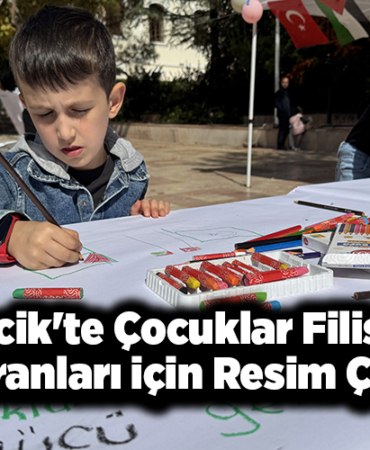 Bilecik'te çocuklar Filistinli akranları için resim çizdi